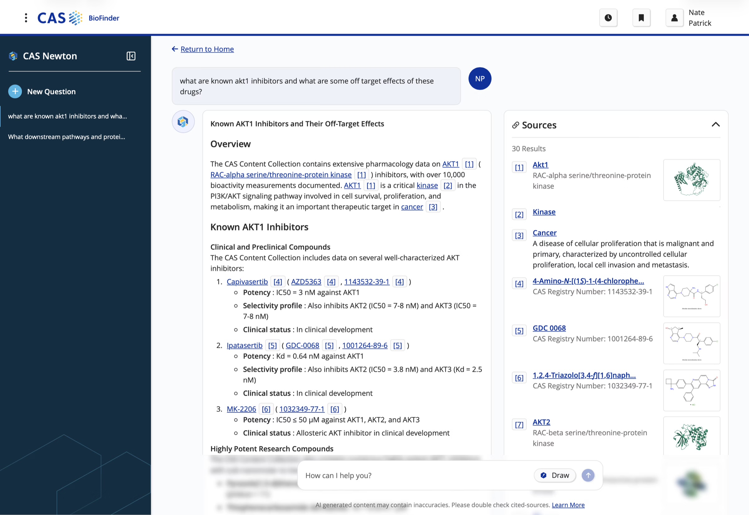 CAS Newton agentic research experience — screen 2