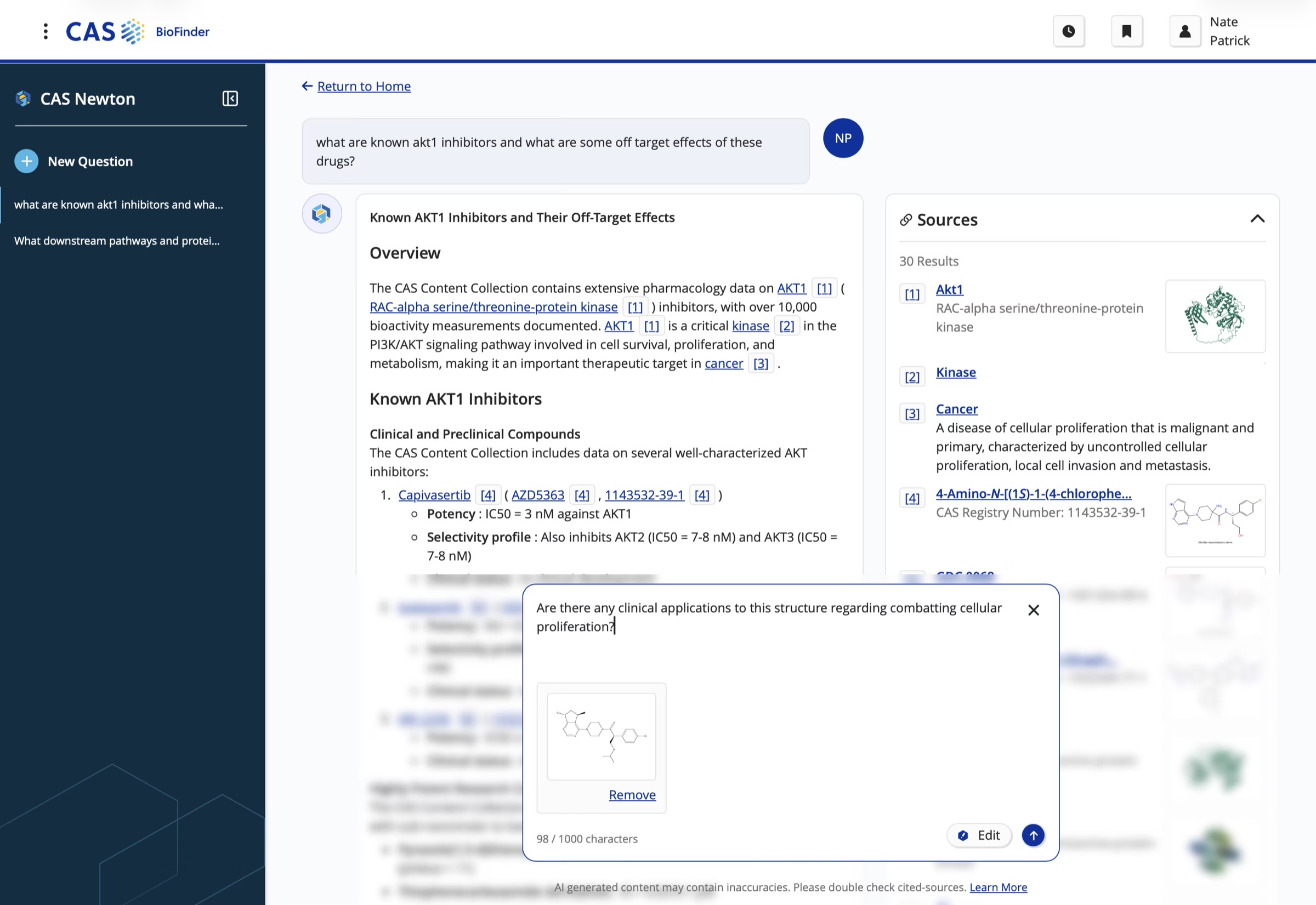CAS Newton agentic research experience — screen 5