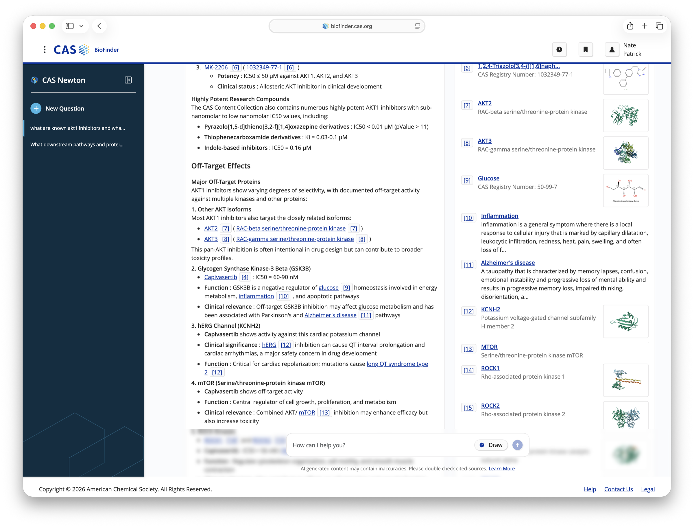 CAS Newton agentic research interface for CAS BioFinder
