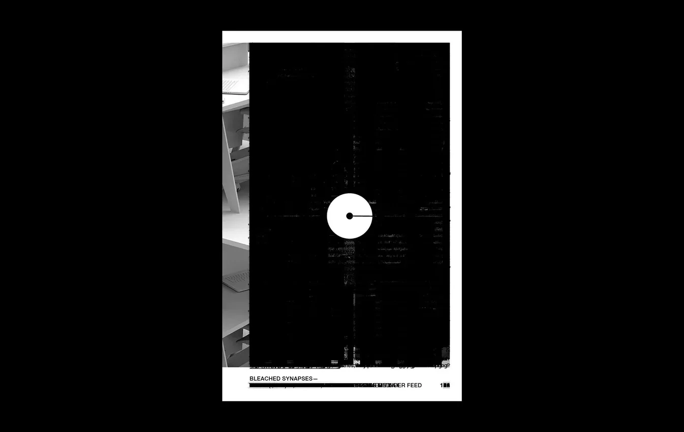 CLOG × Feeds cover with abstract imagery and Bleached Synapses text